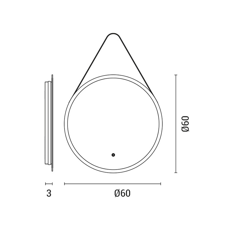 Arte Illumina Touch Led Καθρέπτης 20W 3CCT (144-88007)