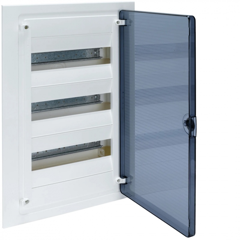 Hager Πίνακας Χωνευτός 3X12M 36 Στοιχείων Golf Πλαστικός με Διάφανη Πόρτα IP40 (VF312TA)