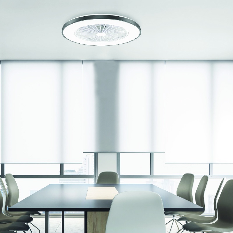 Aca Ανεμιστήρας Οροφής LED CCT 50cm DC22W 7 Πτερυγίων Μαύρος (FANOKBL10G)