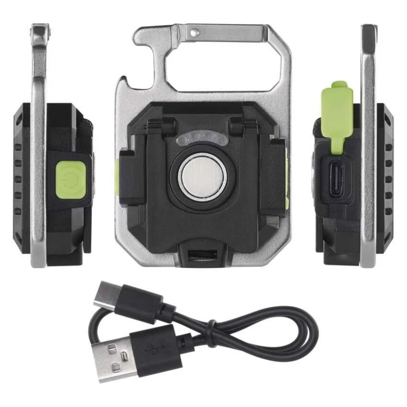 Emos Επαναφορτιζόμενος Led Φακός Μπρελόκ 750lm IP44 Ασημί-Μαύρο (P4714)