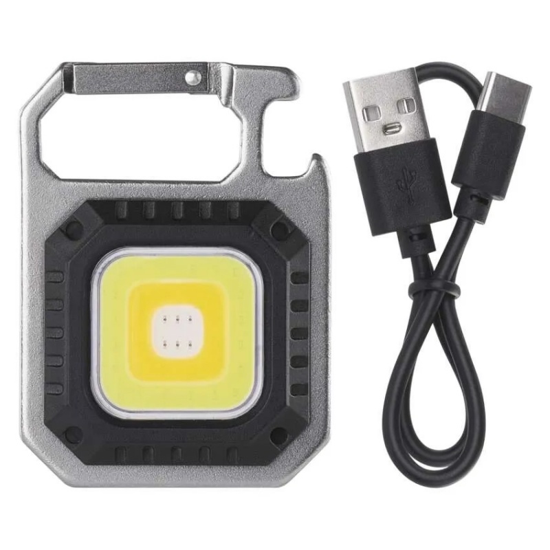 Emos Επαναφορτιζόμενος Led Φακός Μπρελόκ 750lm IP44 Ασημί-Μαύρο (P4714)