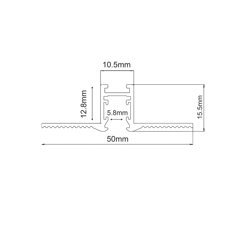 Aca Trimless Mini Μαγνητική Ράγα 24V DC 1m Μαύρη (TMT1MB)