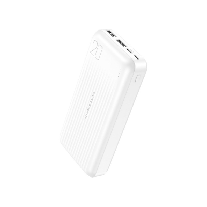 XO PB302 Power Bank 20000mAh με 2 Θύρες USB-A Λευκό