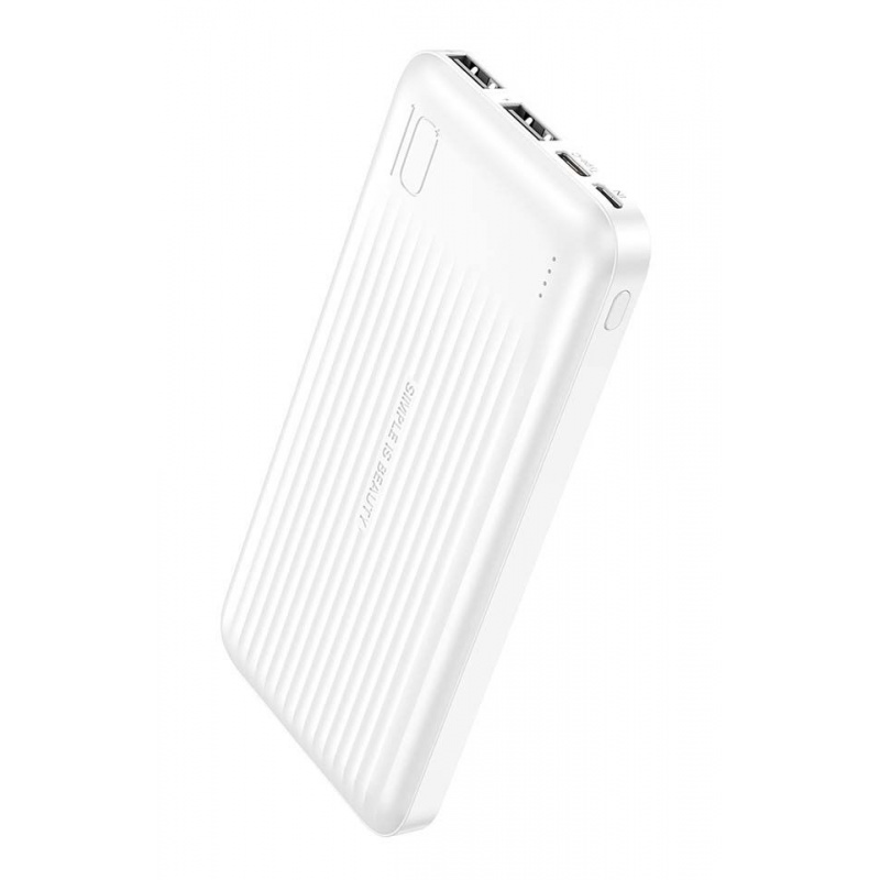 XO PB301 Power Bank 10000mAh με 2 Θύρες USB-A Λευκό