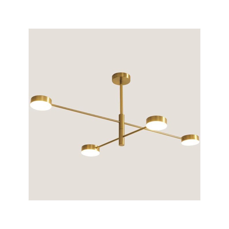 Arte Illumina Φωτιστικό Κρεμαστό 4φωτο LED 48W 100X65X10 Χρυσό 3CCT  (144-10002)