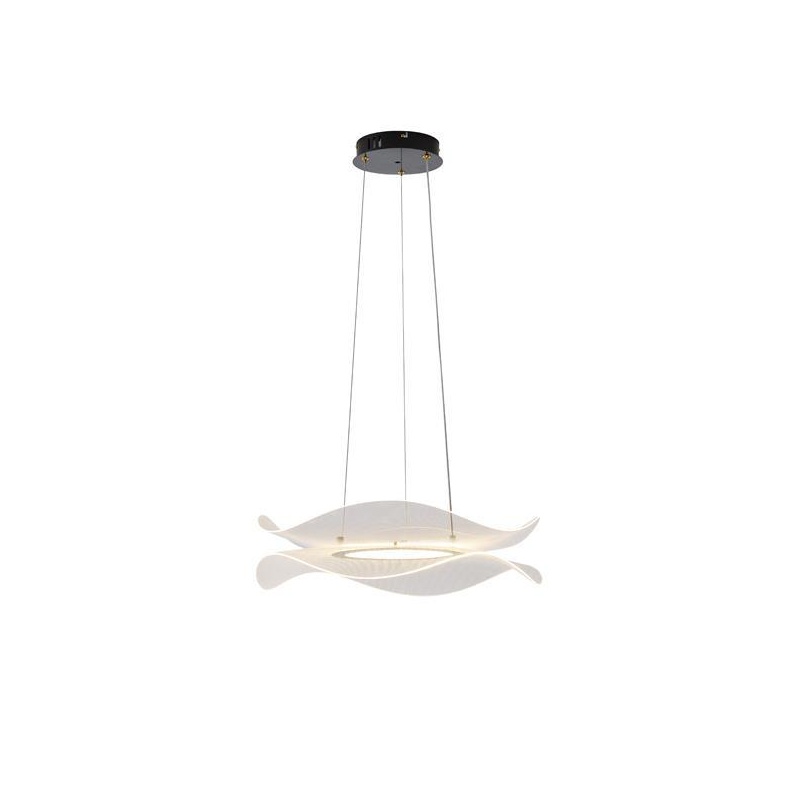 Arte Illumina Φωτιστικό Κρεμαστό Ακρυλικό Στρογγυλό LED 48W Ø 540mm 3000K 4320lm Μαύρο FIRENZE (144-15041)