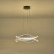 Arte Illumina Φωτιστικό Κρεμαστό Ακρυλικό Στρογγυλό LED 48W Ø 540mm 3000K 4320lm Μαύρο FIRENZE (144-15041)
