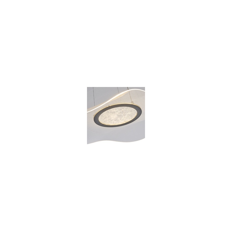 Arte Illumina Φωτιστικό Κρεμαστό Ακρυλικό Στρογγυλό LED 48W Ø 540mm 3000K 4320lm Μαύρο FIRENZE (144-15041)