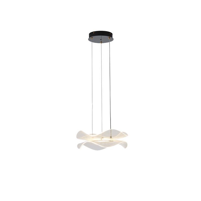 Arte Illumina Φωτιστικό Κρεμαστό Ακρυλικό Στρογγυλό LED 34W Ø 340mm 3000K 3024lm Μαύρο FIRENZE (144-15042)