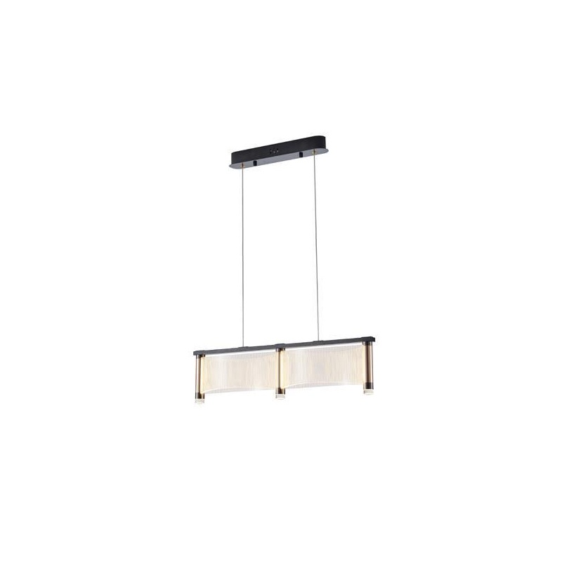 Arte Illumina Φωτιστικό Κρεμαστό Ακρυλικό Δίφωτο 2Χ16W 3000K 3024lm 700X270X160mm ΓΑΛΛΙΚΟ Χρυσό RAVENA (144-15046)