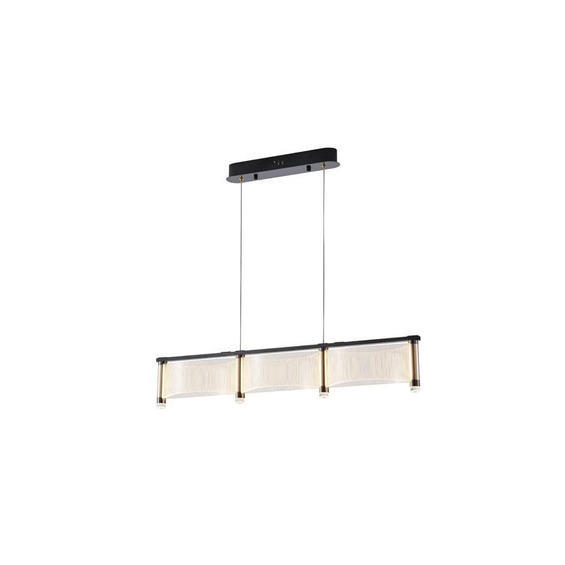 Arte Illumina Φωτιστικό Κρεμαστό Ακρυλικό Τρίφωτο 3Χ16W 3000K 4320lm 1000X270X160mm ΓΑΛΛΙΚΟ Χρυσό RAVENA (144-15047)