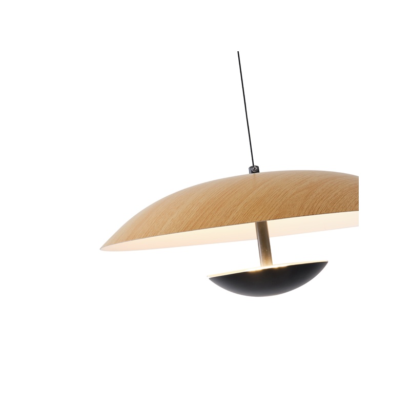 Arte Illumina Φωτιστικό Κρεμαστό Μονόφωτο με ΕΦΕ ΞύλοΥ LED 7W 338Lm 345X1160mm 3000K APSIS (144-15050)