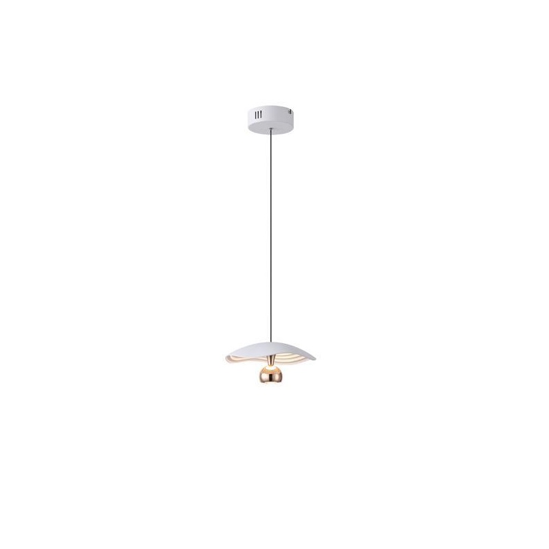 Arte Illumina Φωτιστικό Κρεμαστό Αλουμινίου LED 8W 3000Κ 400lm Φ230mm Χρυσό ENIGMA (144-15053)