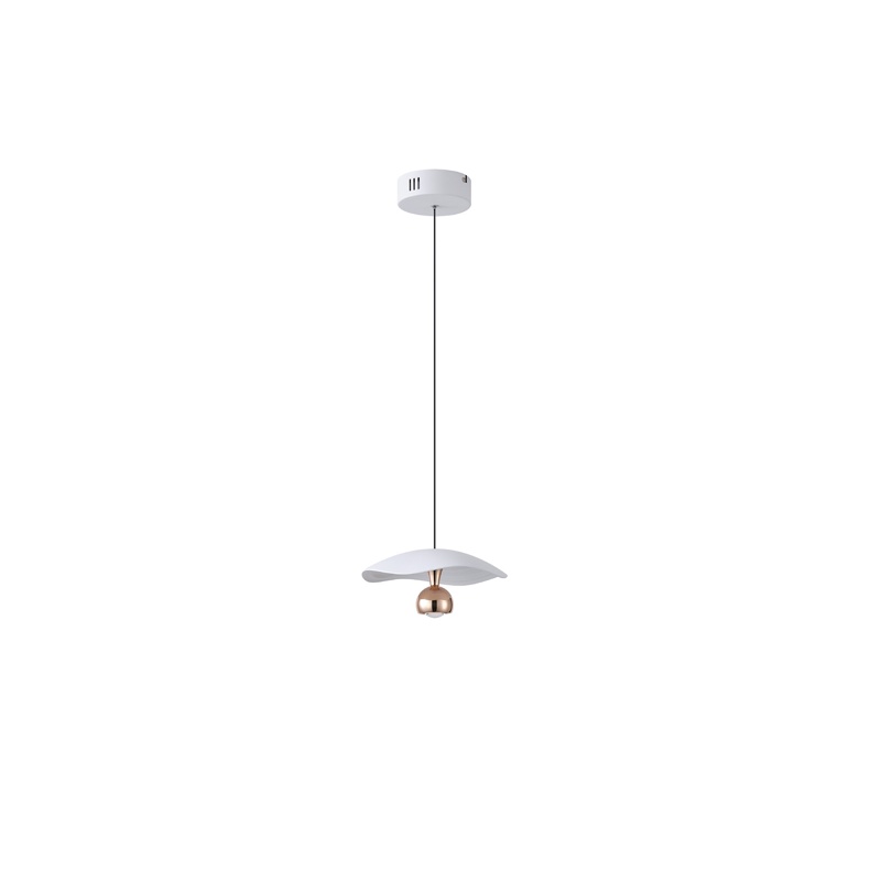 Arte Illumina Φωτιστικό Κρεμαστό Αλουμινίου LED 8W 3000Κ 400lm Φ230mm Χρυσό ENIGMA (144-15053)