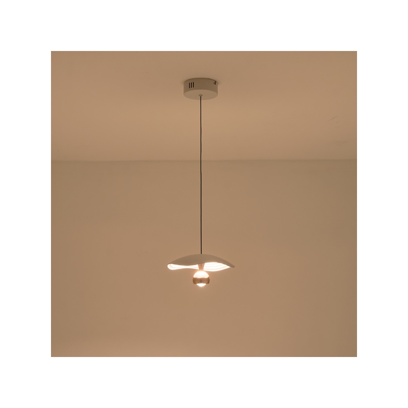 Arte Illumina Φωτιστικό Κρεμαστό Αλουμινίου LED 8W 3000Κ 400lm Φ230mm Χρυσό ENIGMA (144-15053)