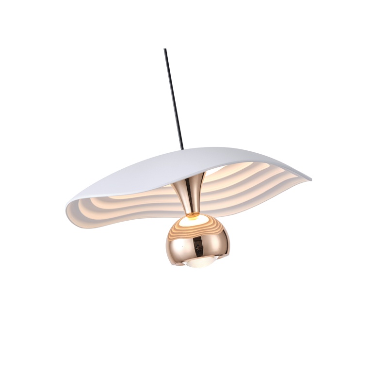 Arte Illumina Φωτιστικό Κρεμαστό Αλουμινίου LED 8W 3000Κ 400lm Φ230mm Χρυσό ENIGMA (144-15053)