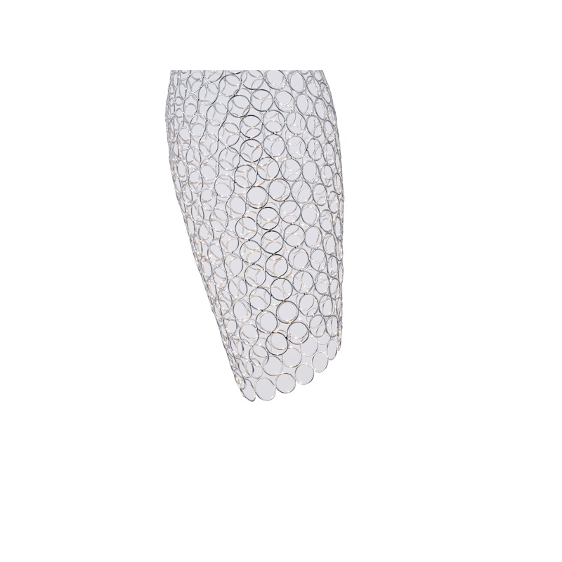 Arte Illumina Φωτιστικό Μονόφωτο Μέταλλο LED 7,6W 3000K 780lm 200x1960mm METAΛΛΟ Ασημί PERFORATO (144-15060)