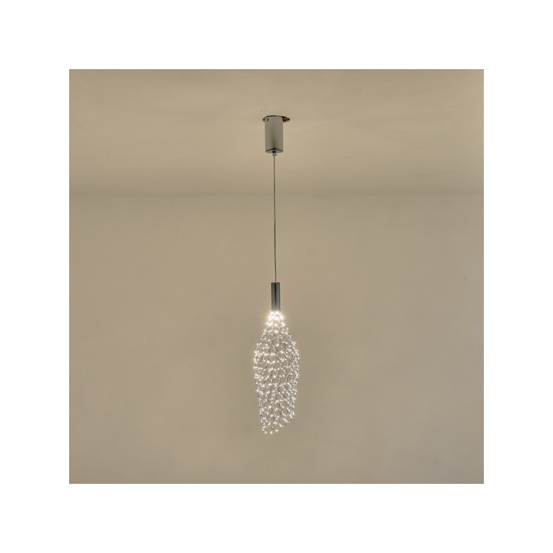 Arte Illumina Φωτιστικό Μονόφωτο Μέταλλο 6,3W 3000K 648lm 146x1780mm Ασημί PERFORATO (144-15062)
