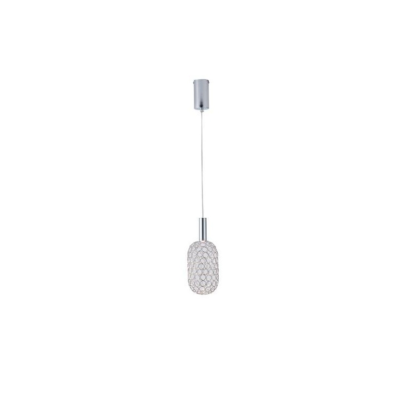 Arte Illumina Φωτιστικό Μονόφωτο Μέταλλο LED 6,3W 3000K 648lm Φ200X1580mm Ασημί PERFORATO (144-15066)