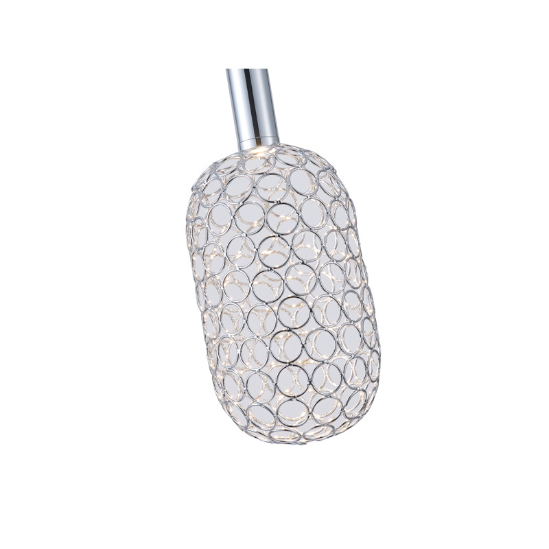 Arte Illumina Φωτιστικό Μονόφωτο Μέταλλο LED 6,3W 3000K 648lm Φ200X1580mm Ασημί PERFORATO (144-15066)