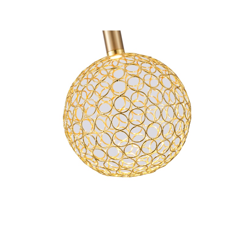 Arte Illumina Φωτιστικό Μονόφωτο Μέταλλο Οβάλ LED 6,3W 3000K 648lm Φ20x1588mm Ασημί PERFORATO (144-15068)