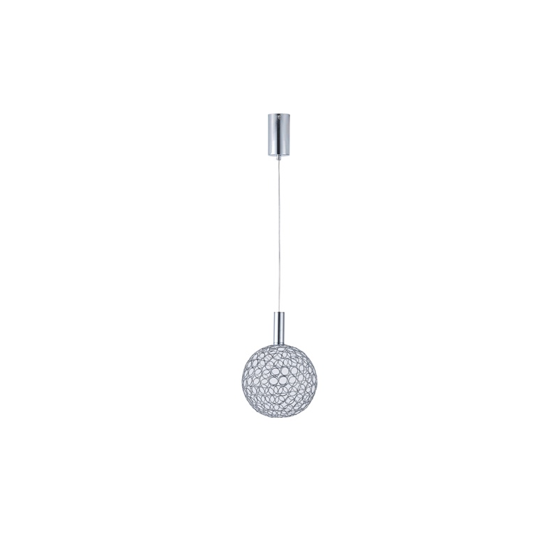 Arte Illumina Φωτιστικό Μονόφωτο Μέταλλο Οβάλ LED 6,3W 3000K 648lm Φ250x1630mm AΣΗΜΙ PERFORATO (144-15070)
