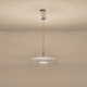 Arte Illumina Φωτιστικό Μονόφωτο Μέταλλο Κρεμαστό LED 10W 3000K 1080lm Φ350x1390mm Ασημί PERFORATO (144-15072)