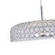 Arte Illumina Φωτιστικό Μονόφωτο Μέταλλο Κρεμαστό LED 10W 3000K 1080lm Φ350x1390mm Ασημί PERFORATO (144-15072)