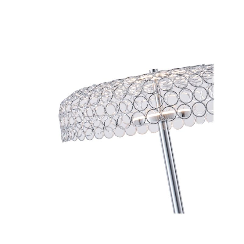 Arte Illumina Επιδαπέδιο Φωτιστικό Μέταλλο LED 10W 3000K 1080lm Φ350x1350mm Ασημί PERFORATO (144-15075)