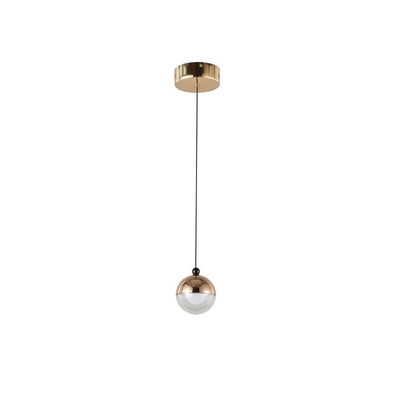 Arte Illumina Φωτιστικό Κρεμαστό Αλουμινίου LED 6W 3000Κ Φ10 Χρυσό MELANIE (144-15079)