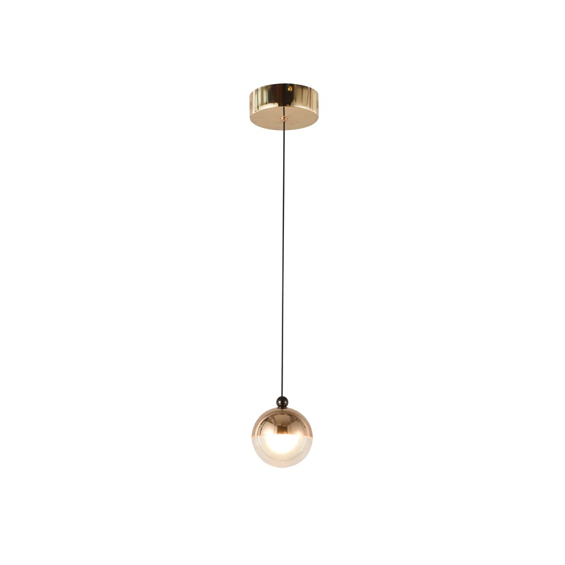 Arte Illumina Φωτιστικό Κρεμαστό Αλουμινίου LED 6W 3000Κ Φ10 Χρυσό MELANIE (144-15079)