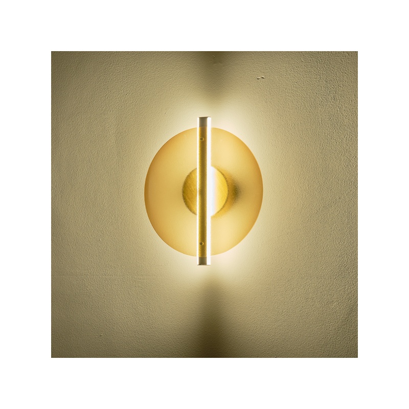 Arte Illumina Απλίκα Τοίχου LED AΛΟΥΜΙΝΙΟ με Γυαλί 10W 3000K 1200lm Φ300x1320mm MEΛΙ DISC (144-15086)