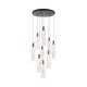 Arte Illumina Κρεμαστό Φωτιστικό 9 ΦΩΤΟ Γυαλί 60W 3000K 7200lm Φ300mm VIAL (144-15100)