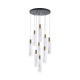 Arte Illumina Κρεμαστό Φωτιστικό 9 ΦΩΤΟ Γυαλί 60W 3000K 7200lm Φ300mm VIAL (144-15100)