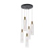 Arte Illumina Κρεμαστό Φωτιστικό 5 ΦΩΤΟ Γυαλί 38W 3000K 4400lm Φ350x1930mm VIAL (144-15101)
