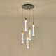 Arte Illumina Κρεμαστό Φωτιστικό 5 ΦΩΤΟ Γυαλί 38W 3000K 4400lm Φ350x1930mm VIAL (144-15101)