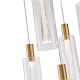 Arte Illumina Κρεμαστό Φωτιστικό 5 ΦΩΤΟ Γυαλί 38W 3000K 4400lm Φ350x1930mm VIAL (144-15101)