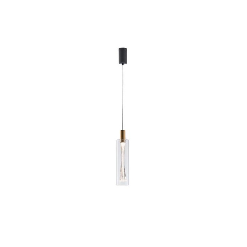 Arte Illumina Κρεμαστό Φωτιστικό Μονόφωτο με Γυαλί 7,6W 3000K 780lm Φ90x1700mm VIAL (144-15103)