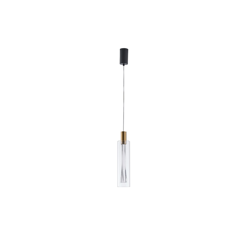 Arte Illumina Κρεμαστό Φωτιστικό Μονόφωτο με Γυαλί 7,6W 3000K 780lm Φ90x1700mm VIAL (144-15103)