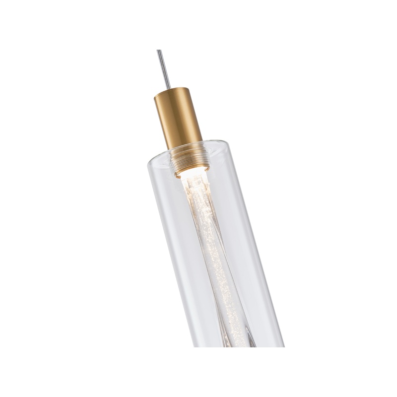 Arte Illumina Κρεμαστό Φωτιστικό Μονόφωτο με Γυαλί 7,6W 3000K 780lm Φ90x1700mm VIAL (144-15103)