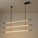 Arte Illumina Φωτιστικό Κρεμαστό LED 3x20W 3000K 6100lm 1400X60X1200mm Μέταλλο Μαύρο LINEA (144-16072)