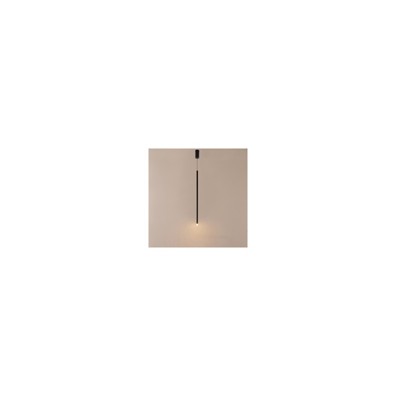 Arte Illumina Φωτιστικό Κρεμαστό LED 3W 3000K 300lm Φ60X1200mm Μαύρο Αλουμίνιο CASCADE (144-16080)