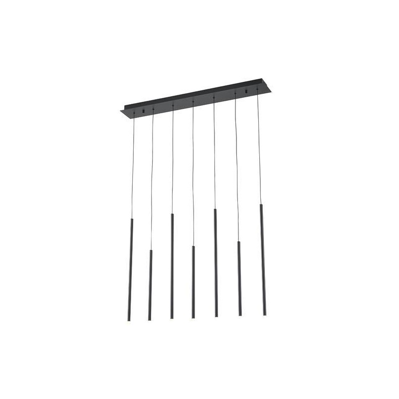 Arte Illumina Φωτιστικό Κρεμαστό LED 16W 3000K 600lm 940X1500mm Μαύρο Αλουμίνιο CASCADE (144-16083)
