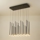 Arte Illumina Φωτιστικό Κρεμαστό LED 47W 3000K 4700lm 940X1500mm Μαύρο Αλουμίνιο CASCADE (144-16084)