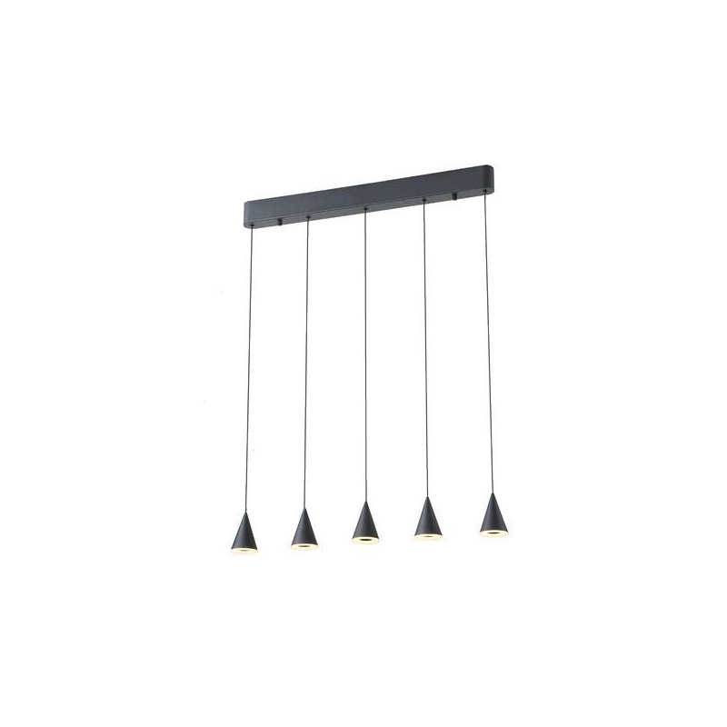 Arte Illumina Φωτιστικό Κρεμαστό LED 25W 3000K 680X1200mm Μαύρο CAMPANELLE (144-16091)