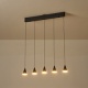 Arte Illumina Φωτιστικό Κρεμαστό LED 25W 3000K 680X1200mm Μαύρο CAMPANELLE (144-16091)