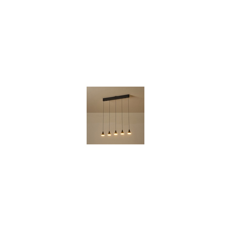 Arte Illumina Φωτιστικό Κρεμαστό LED 25W 3000K 680X1200mm Μαύρο CAMPANELLE (144-16091)