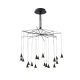 Arte Illumina Φωτιστικό Κρεμαστό LED 90W 3000K Φ1000X1200mm Μαύρο CAMPANELLE (144-16093)