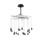 Arte Illumina Φωτιστικό Κρεμαστό LED 90W 3000K Φ1000X1200mm Μαύρο CAMPANELLE (144-16093)