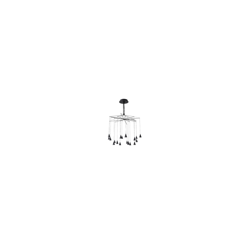Arte Illumina Φωτιστικό Κρεμαστό LED 90W 3000K Φ1000X1200mm Μαύρο CAMPANELLE (144-16093)